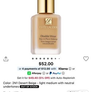 🆕 Estee Lauder Double Wear Foundation - Creamy Beige